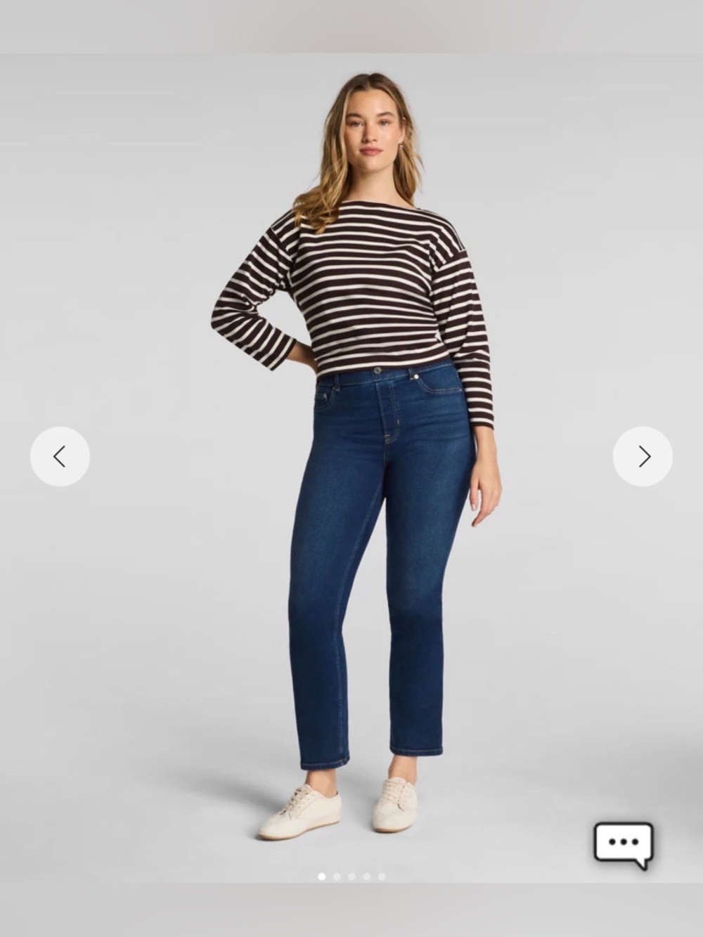 Spanx: Dark Wash High-Waisted Kick Flare Jeans Large Petite